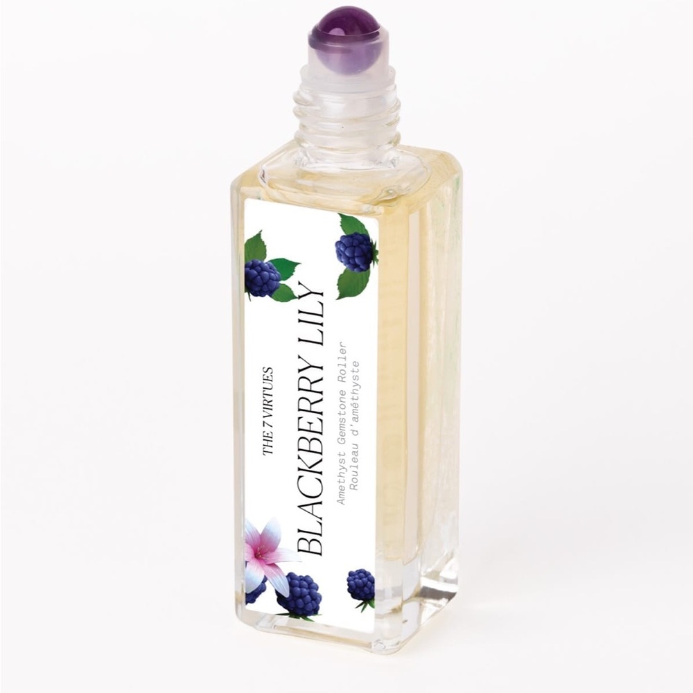 Blackberry Lily Perfume Oil with Amethyst roller, NWOB